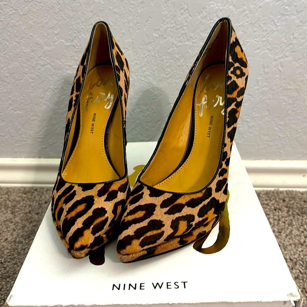 Nine West heels. Leopard print. Size 7